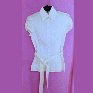 Skin fitting white shirt